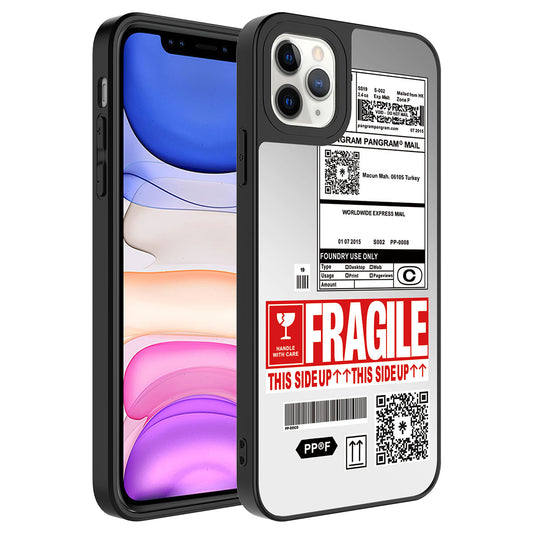 Apple iPhone 11 Pro Max Kılıf Aynalı Desenli Kamera Korumalı Parlak Zore Mirror Kapak Fragile