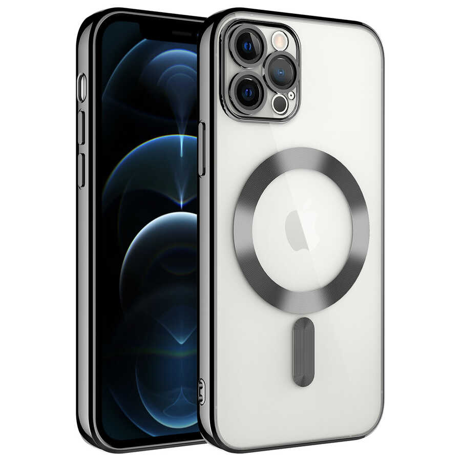 Apple iPhone 11 Pro Max Kılıf Kamera Korumalı M-safe Wireless Şarj Özellikli Zore Demre Kapak