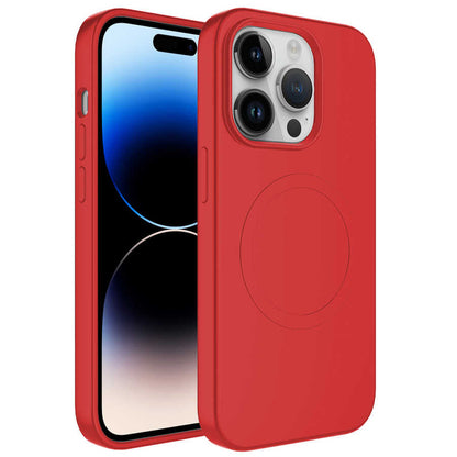 Apple iPhone 11 Pro Max Kılıf M-safe Wireless Şarj Özellikli Pastel Renk Silikon Zore Plas Kapak