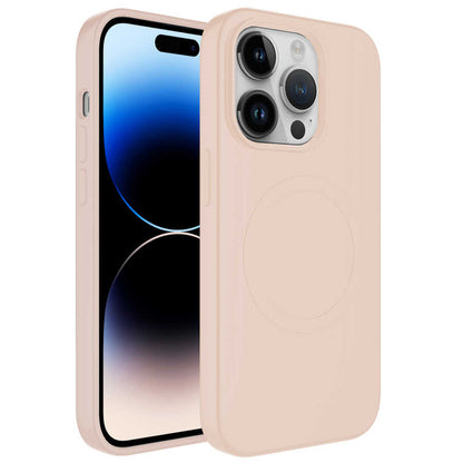Apple iPhone 11 Pro Max Kılıf M-safe Wireless Şarj Özellikli Pastel Renk Silikon Zore Plas Kapak