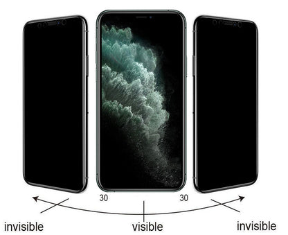 Apple iPhone 11 Pro Zore Kolay Uygulama Aparatlı 5D Magic Privacy Glass Hayalet Cam Ekran Koruyucu Siyah