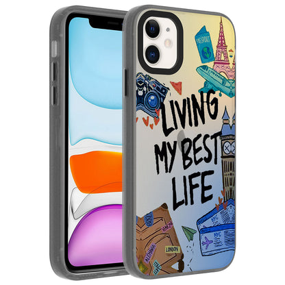 Apple iPhone 12 Kılıf Desenli Zore Dragon Sert Kapak Seyahat