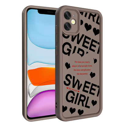 Apple iPhone 12 Kılıf Kamera Korumalı Baskılı Arka Yüzey Zore Klas Kapak Koyu Kahve