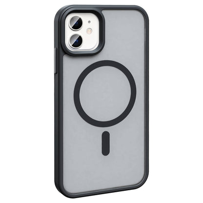 Apple iPhone 12 Kılıf M-safe Şarj Özellikli Mat Arka Yüzey Zore Sio Kapak Derin Mor