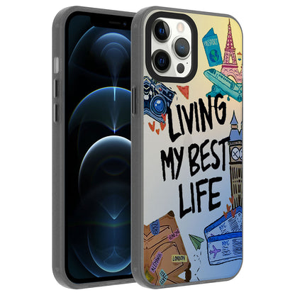 Apple iPhone 12 Pro Kılıf Desenli Zore Dragon Sert Kapak Klavye