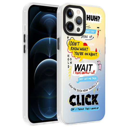 Apple iPhone 12 Pro Kılıf Desenli Zore Dragon Sert Kapak Kelimeler