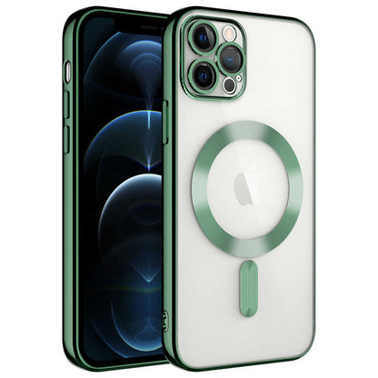 Apple iPhone 12 Pro Kılıf Kamera Korumalı M-safe Wireless Şarj Özellikli Zore Demre Kapak