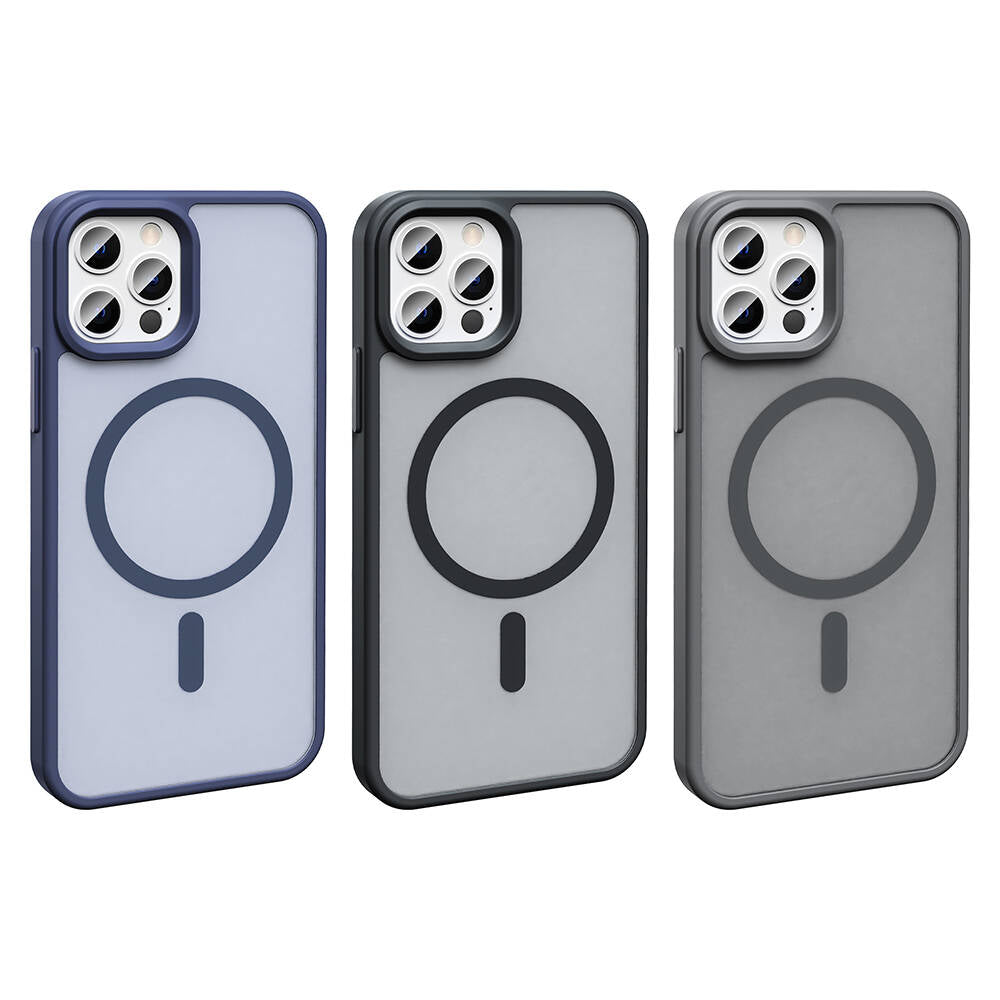 Apple iPhone 12 Pro Kılıf M-safe Şarj Özellikli Mat Arka Yüzey Zore Sio Kapak Açık Yeşil