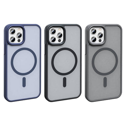 Apple iPhone 12 Pro Kılıf M-safe Şarj Özellikli Mat Arka Yüzey Zore Sio Kapak Açık Yeşil