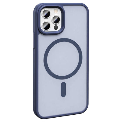 Apple iPhone 12 Pro Kılıf M-safe Şarj Özellikli Mat Arka Yüzey Zore Sio Kapak Lila