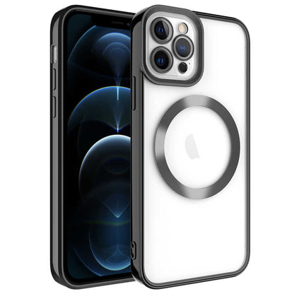 Apple iPhone 12 Pro Kılıf M-safe Wireless Şarj Özellikli Zore Setro Silikon