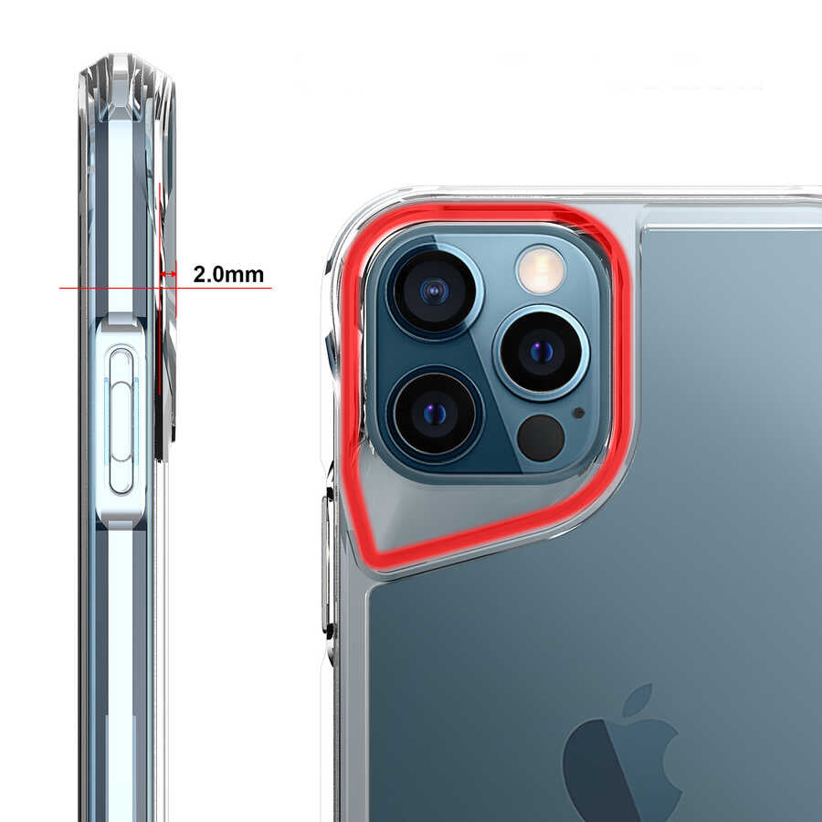 Apple iPhone 12 Pro Kılıf Zore T-Max Kapak Renksiz