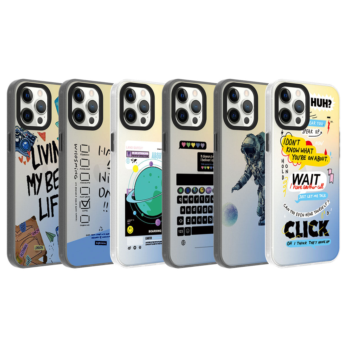 Apple iPhone 12 Pro Max Kılıf Desenli Zore Dragon Sert Kapak Astronot