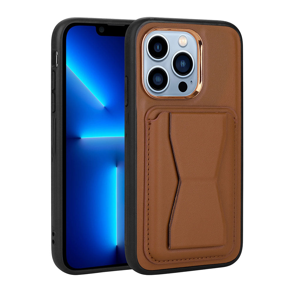 Apple iPhone 12 Pro Max Kılıf Kartlıklı Standlı Pu Deri Zore Memo Kapak