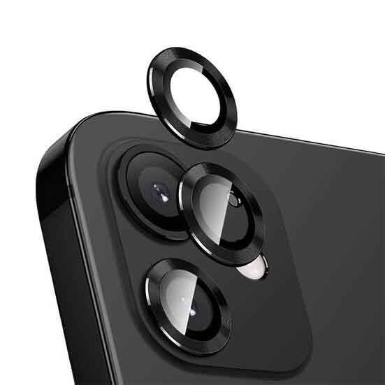 Apple iPhone 12 Zore CL-12 Premium Safir Parmak İzi Bırakmayan Anti-Reflective Kamera Lens Koruyucu Kırmızı