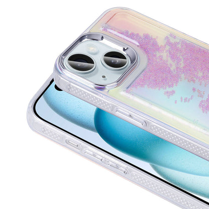 Apple iPhone 13 Kılıf Airbagli Renkli Arka Yüzey Boncuk Tasarımlı Zore Kumul Kapak Mor