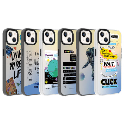 Apple iPhone 13 Kılıf Desenli Zore Dragon Sert Kapak Klavye