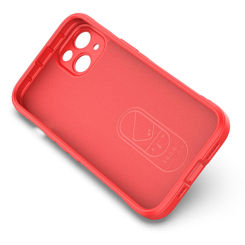 Apple iPhone 13 Kılıf Esnek TPU Oyuklu Arka Yüzey Tasarımlı Zore Etnik Silikon Kapak Koyu Yeşil