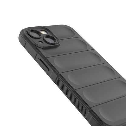 Apple iPhone 13 Kılıf Esnek TPU Oyuklu Arka Yüzey Tasarımlı Zore Etnik Silikon Kapak Siyah