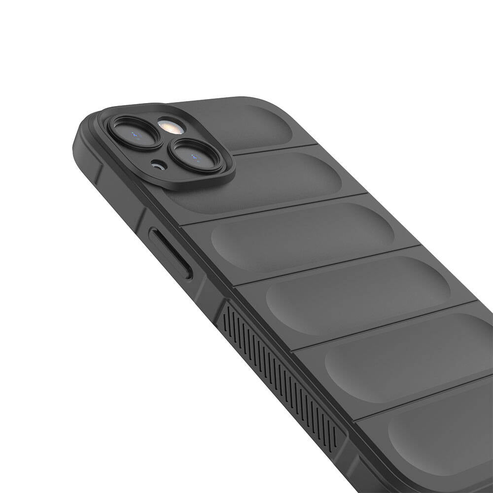 Apple iPhone 13 Kılıf Esnek TPU Oyuklu Arka Yüzey Tasarımlı Zore Etnik Silikon Kapak Kırmızı