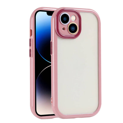 Apple iPhone 13 Kılıf Kamera Korumalı Renkli Kenar ve Çerçeve Tasarımlı Zore Vitamin Kapak Mürdüm