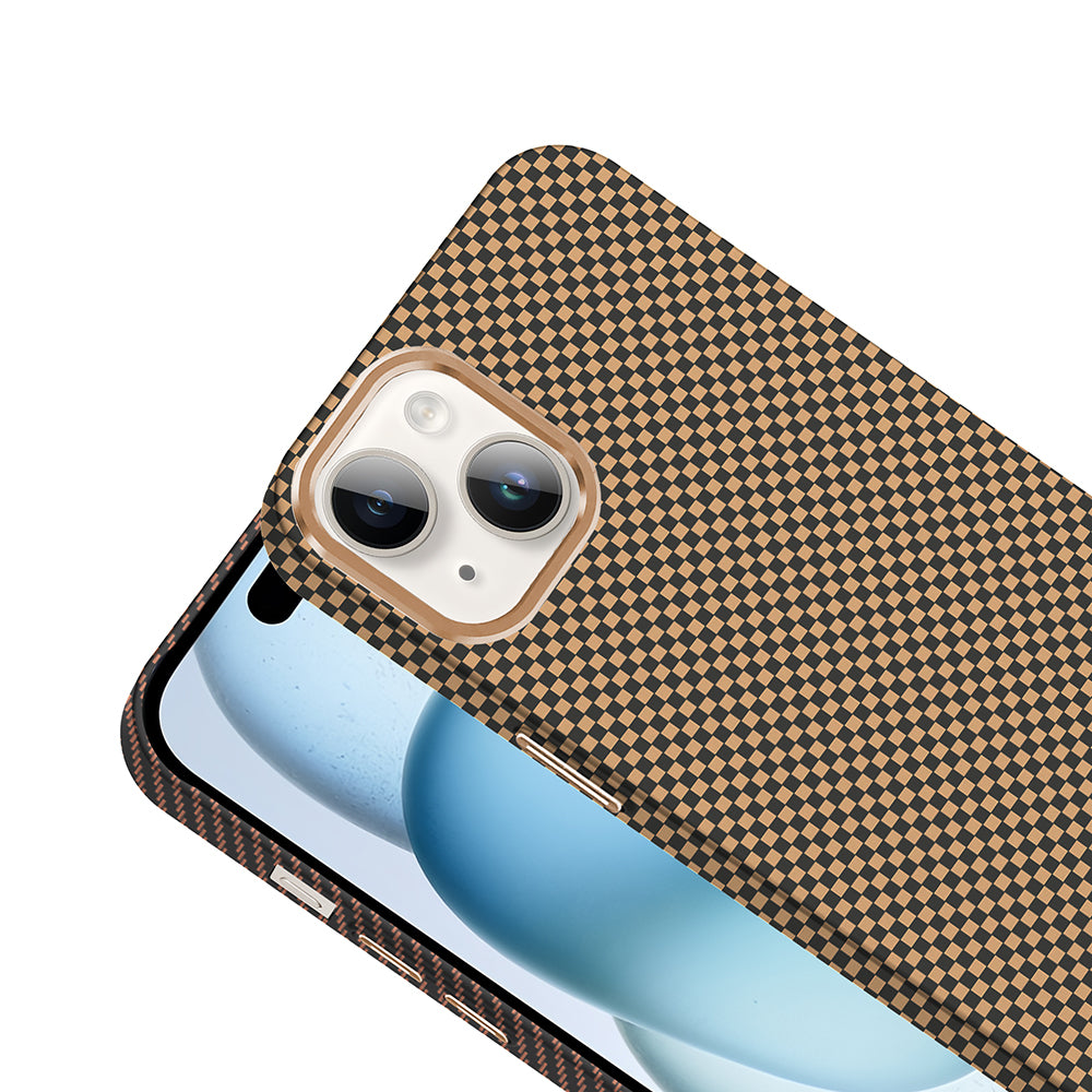 Apple iPhone 13 Kılıf M-safe Şarj Özellikli Karbon Fiber Görünümlü Zore Gros Kapak Siyah