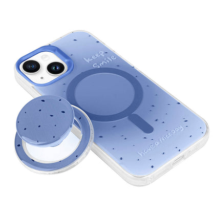 Apple iPhone 13 Kılıf M-safe Şarj Özellikli Tak-Çıkar Pop Soketli Zore Tiktok Kapak Pembe Koyu