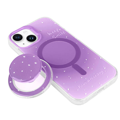 Apple iPhone 13 Kılıf M-safe Şarj Özellikli Tak-Çıkar Pop Soketli Zore Tiktok Kapak Mavi