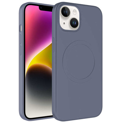 Apple iPhone 13 Kılıf M-safe Wireless Şarj Özellikli Pastel Renk Silikon Zore Plas Kapak