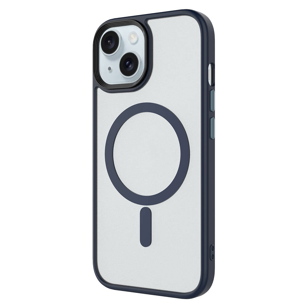 Apple iPhone 13 Kılıf Mat Arka Yüzey Wireless Şarj Özellikli Zore Flet M-safe Kapak Pembe