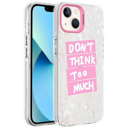 Apple iPhone 13 Kılıf Mermer Desenli Zore Marbello Kapak Pembe