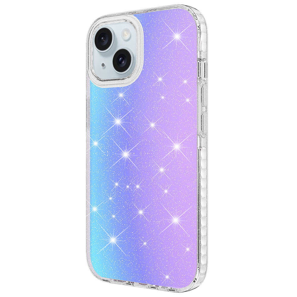 Apple iPhone 13 Kılıf Parlak Renk Geçişli Zore Velle Kapak Mor