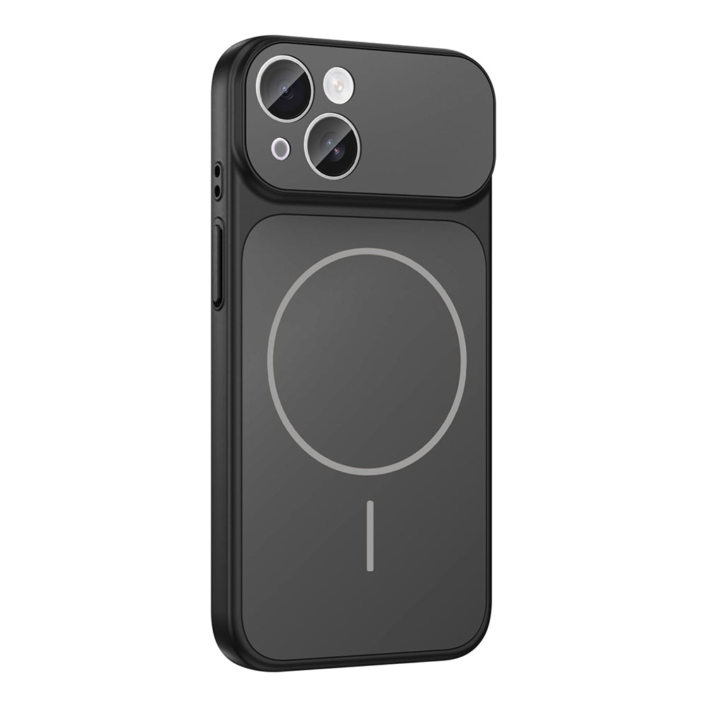 Apple iPhone 13 Kılıf Zore M-Safe Şarj Özellikli Kamera Korumalı Formen Kapak Gri