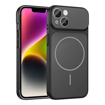 Apple iPhone 13 Kılıf Zore M-Safe Şarj Özellikli Kamera Korumalı Formen Kapak Gri