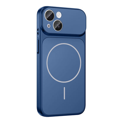 Apple iPhone 13 Kılıf Zore M-Safe Şarj Özellikli Kamera Korumalı Formen Kapak Turuncu