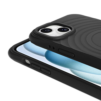 Apple iPhone 13 M-safe Şarj Özellikli Airbagli Mat Görünümlü Zore Hepi Kapak Siyah