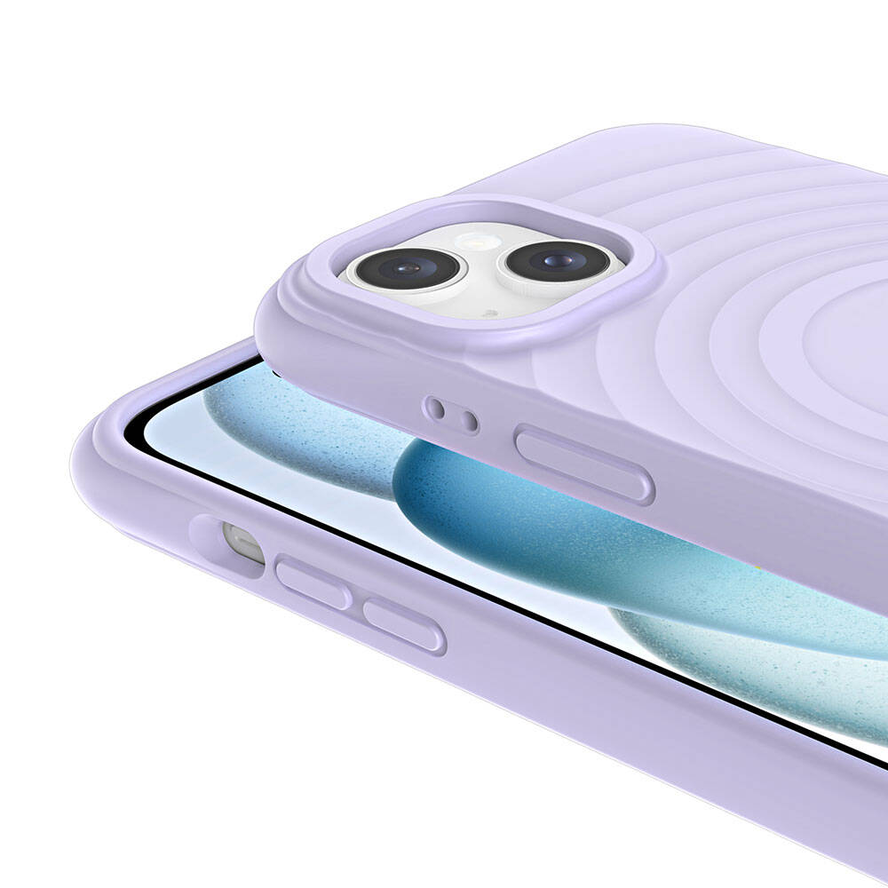 Apple iPhone 13 M-safe Şarj Özellikli Airbagli Mat Görünümlü Zore Hepi Kapak Lila