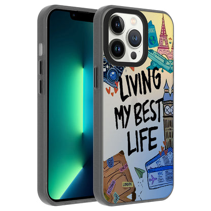 Apple iPhone 13 Pro Kılıf Desenli Zore Dragon Sert Kapak Seyahat