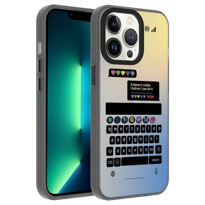 Apple iPhone 13 Pro Kılıf Desenli Zore Dragon Sert Kapak Kelimeler