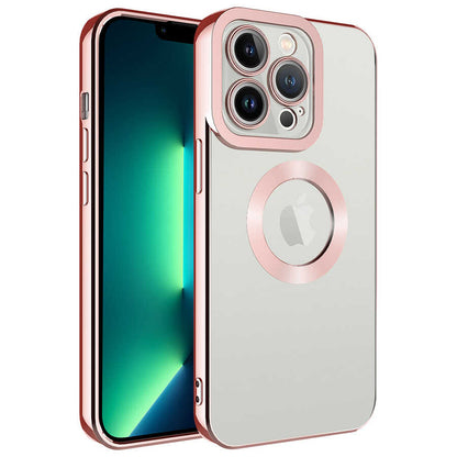 Apple iPhone 13 Pro Kılıf Kamera Korumalı Logo Gösteren Zore Omega Kapak