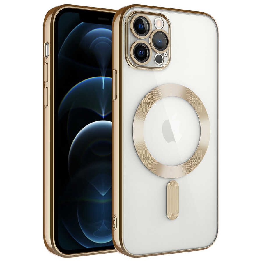 Apple iPhone 13 Pro Kılıf Kamera Korumalı M-safe Wireless Şarj Özellikli Zore Demre Kapak
