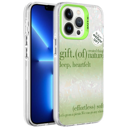 Apple iPhone 13 Pro Kılıf Mermer Desenli Zore Marbello Kapak Yeşil