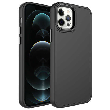 Apple iPhone 13 Pro Kılıf Metal Çerçeve ve Buton Tasarımlı Sert Zore Botox Kapak