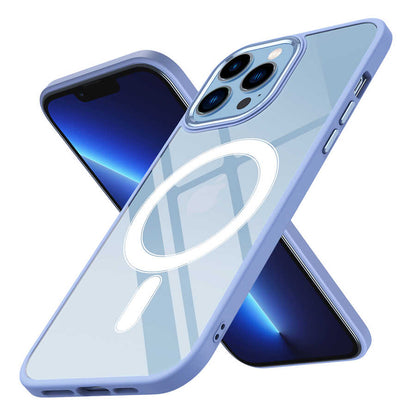 Apple iPhone 13 Pro Kılıf Wireless Şarj Özellikli Zore Krom M-safe Silikon Kapak