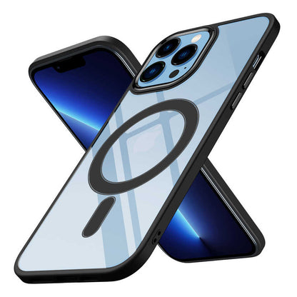 Apple iPhone 13 Pro Kılıf Wireless Şarj Özellikli Zore Krom M-safe Silikon Kapak