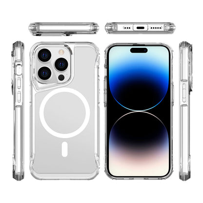 Apple iPhone 13 Pro Kılıf Zore M-safe Şarj Özellikli T-Max M-safe Kapak Renksiz