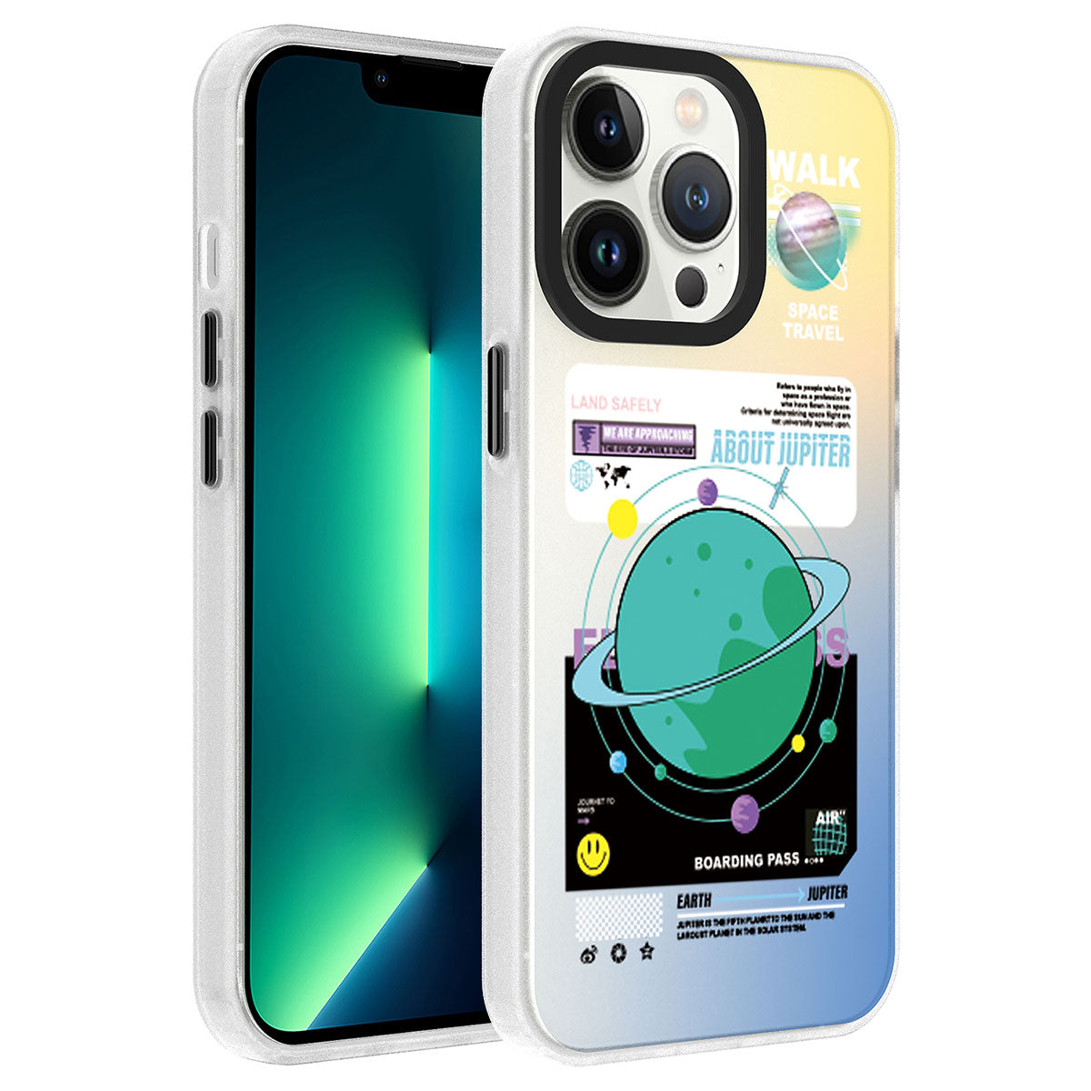 Apple iPhone 13 Pro Max Kılıf Desenli Zore Dragon Sert Kapak Gezegen