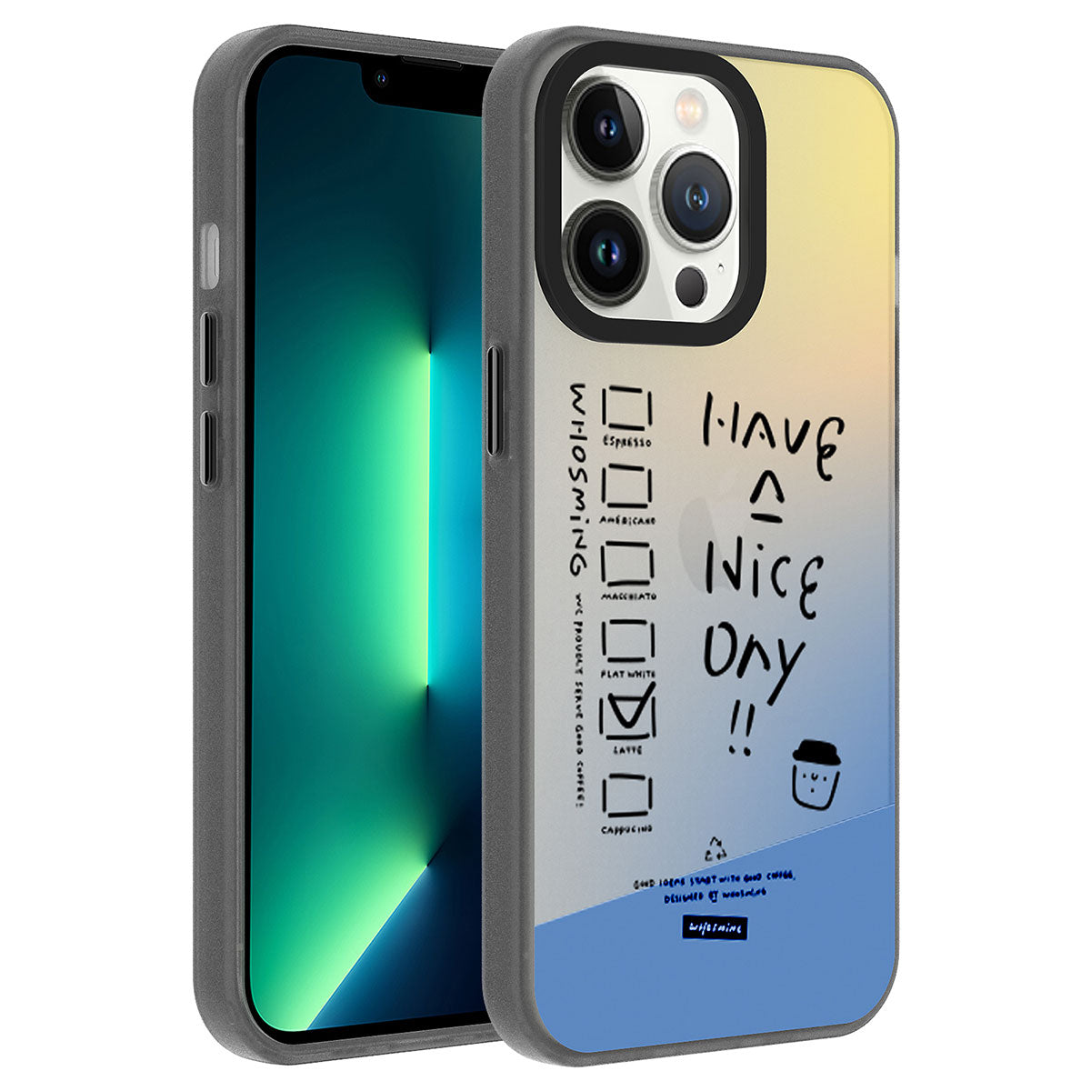 Apple iPhone 13 Pro Max Kılıf Desenli Zore Dragon Sert Kapak Klavye