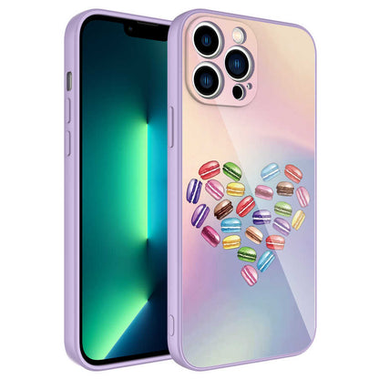 Apple iPhone 13 Pro Max Kılıf Kamera Korumalı Desenli Sert Silikon Zore Epoksi Kapak