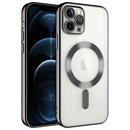 Apple iPhone 13 Pro Max Kılıf Kamera Korumalı M-safe Wireless Şarj Özellikli Zore Demre Kapak